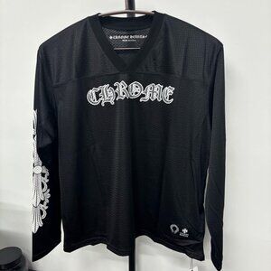 Chrome Hearts black long-sleeved cutout T-shirt
